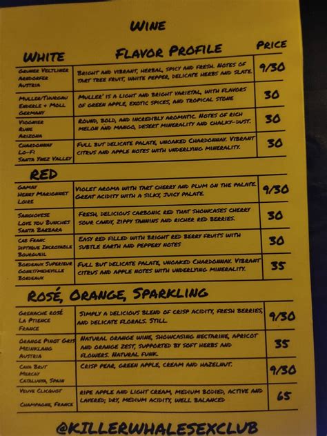 killer whale sex club menu|Online Menu of Killer Whale Sex Club Restaurant, Phoenix,。